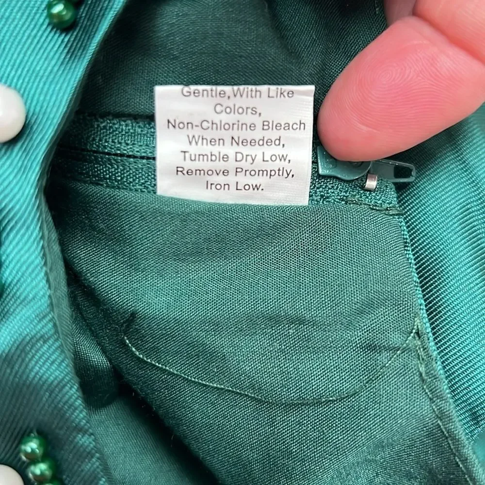 Boutique Emerald Green Holiday Party Dress NWOT size 6-12 months
